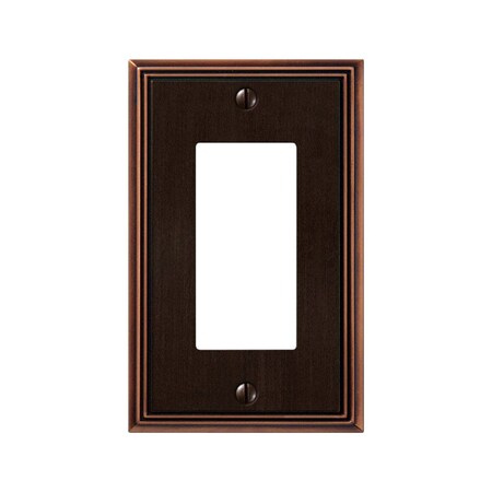 Amerelle Amerelle Metro Aged Bronze 1 gang Die-Cast Metal Decorator Wall Plate 1 pk 77RDB
